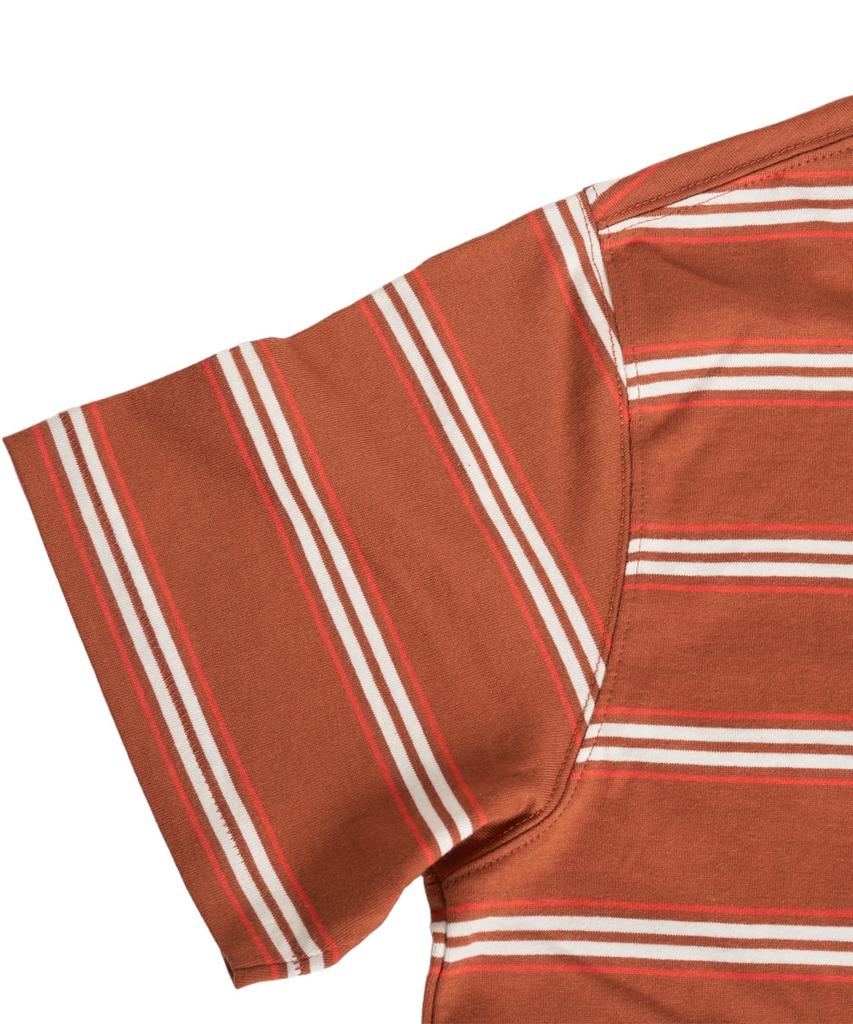 SAAI Multi Stripe Tee Brown