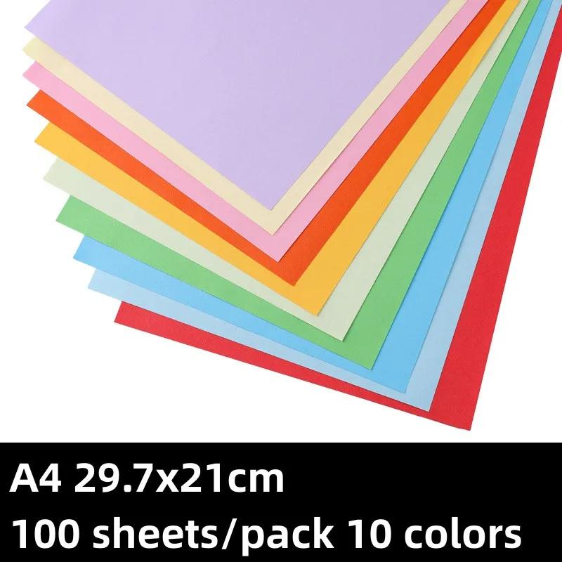 100 peças de papel origami quadrado, dupla face, cor sólida, papel dobrável, multicolorido, crianças, feito à mão, faça você mesmo, scrapbooking, decoração de artesanato