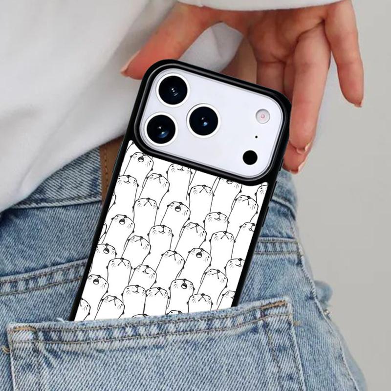 Tier Fischotter Handyhülle für iPhone 16e 15 14 13 12 17 Pro Max Plus Air 17pro Hülle Coque