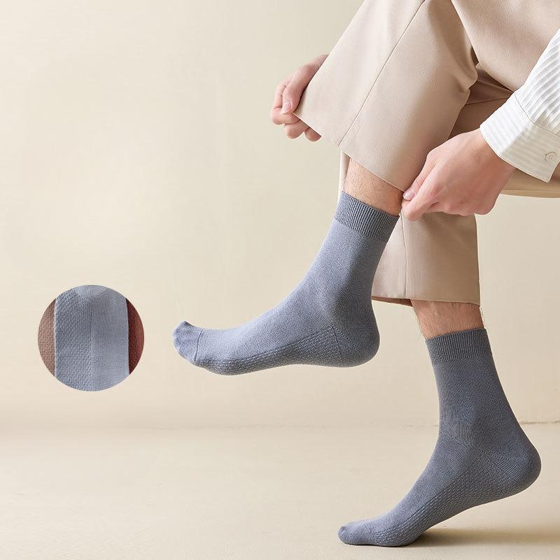 

5 Pairs of Men s Pure Cotton Mid-top Socks for Autumn and Winter, Boat Socks, Antibacterial, Deodorizing and Sweat-absorbing Men s Socks, Cotton Socks 5 pairs