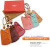 [meow cheri] Cute Cat Pass Case with Reel, Genuine Leather, Holds 2 Cards, Slim Design, Made in Japan with Tochigi Leather, Gift for Cat Lovers, Gift