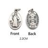 Reversible Metal Charms Necklace Bracelet DIY Accessories Philomena Our Lady Benedict Religious Figures Charms Catholic Figures