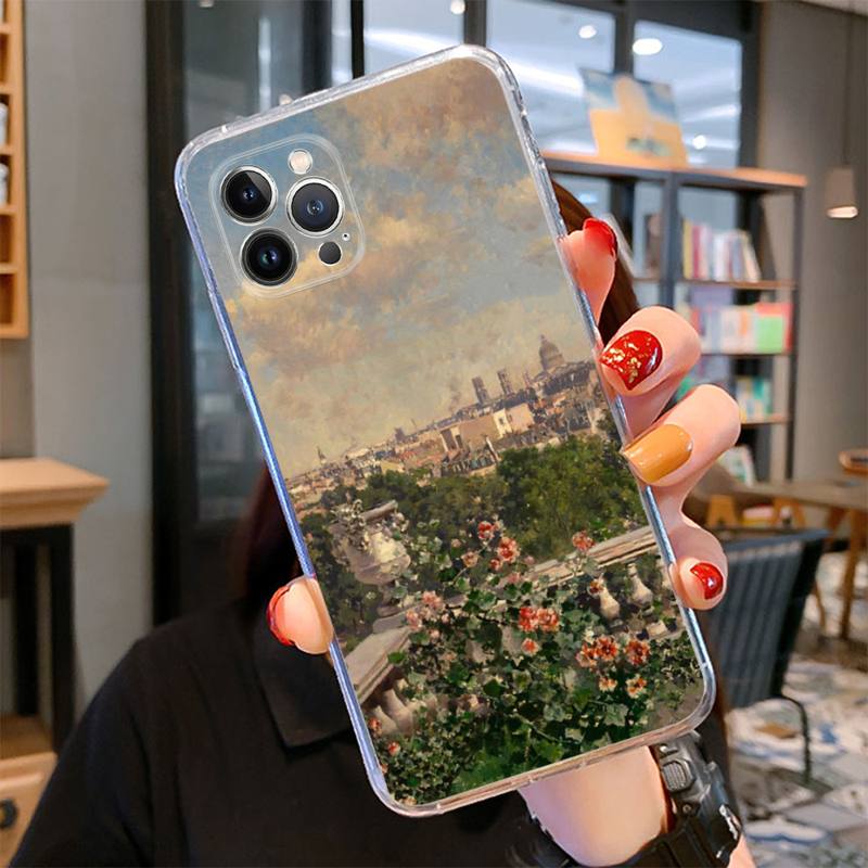 Renaissance Art Painting Pattern Phone Case For iPhone 14 13 12 Mini 11 Pro XS Max X XR SE 6 7 8 Plus Soft Silicone Cover