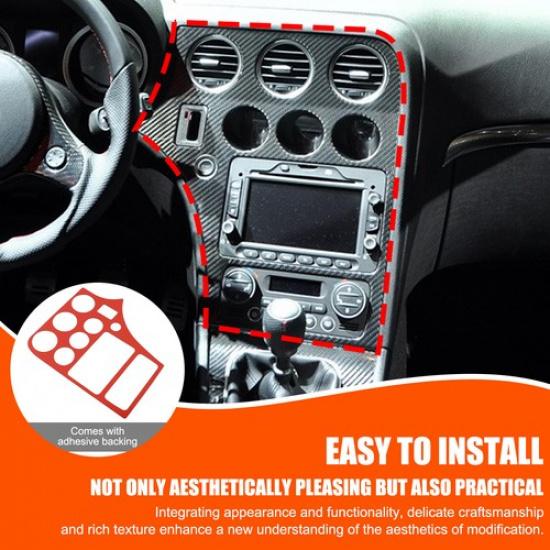 Piano Black Center Multimedia Trim Sticker For Alfa Romeo 159/Brera/Spider 04-11