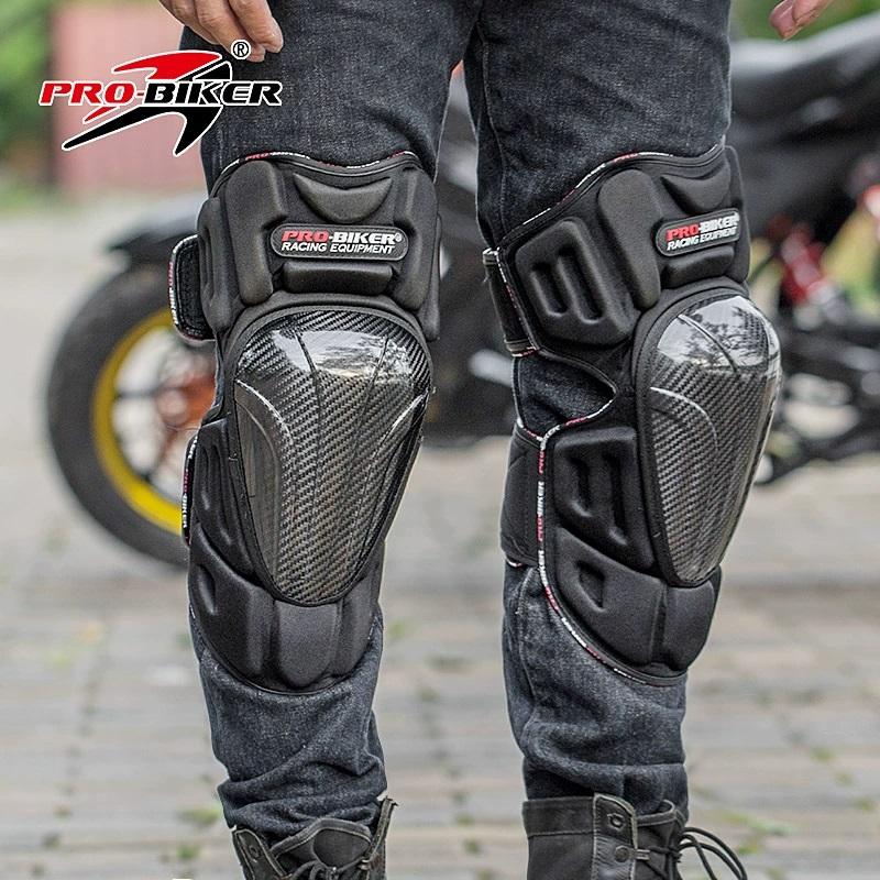 Carbon Fiber Motorcycle Racing Knee & Elbow Guards Equipment Anti-Impact Leg Cover Protection Accessories Items for Men Women