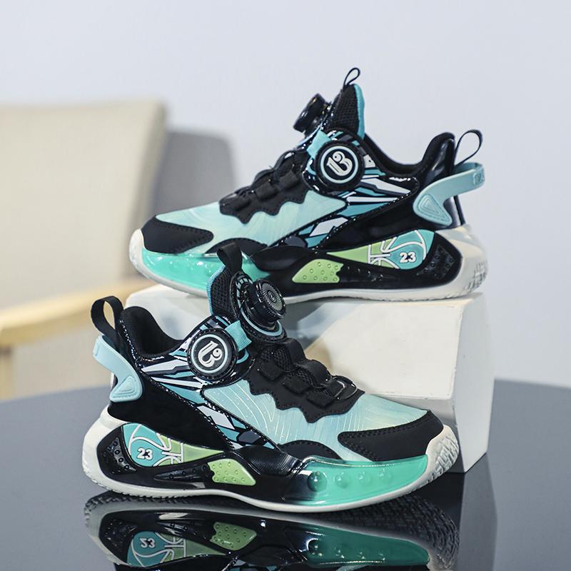 32-41 Kinder Modische Leichte Atmungsaktive Drehknopf Basketballschuhe Sportschuhe Laufschuhe für Mädchen
