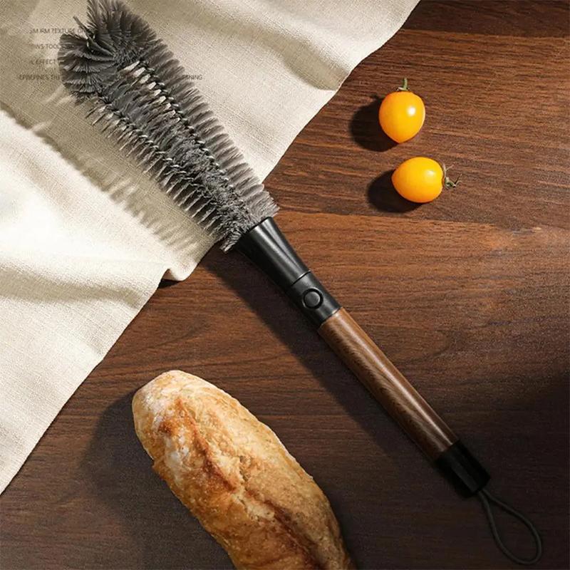 2 In 1 Milk Bottle Brush Cup Scrubber Glass Cleaner Kitchen Cleaning Tool Long Handle Drink Bottle Glass Cup Cleaning Brush