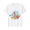 Dino Dinosaur Road Trip Kdrama It's Okay To Not Be T Shirt Vintage Washed Homme Casual Stretche