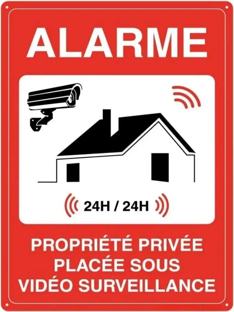 Heavy Duty Aluminum Security Sign Surveillance Private Property No Trespassing' Warning Plaque for Warehouse
