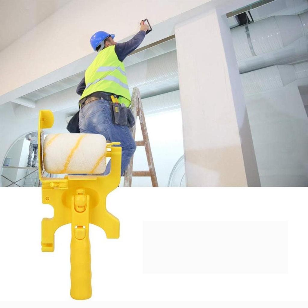 Multifunctional Edging & Color Separation Roller Brush for Latex Paint - Fine Bristle, No Dead Angle Tool for Wall Painting.