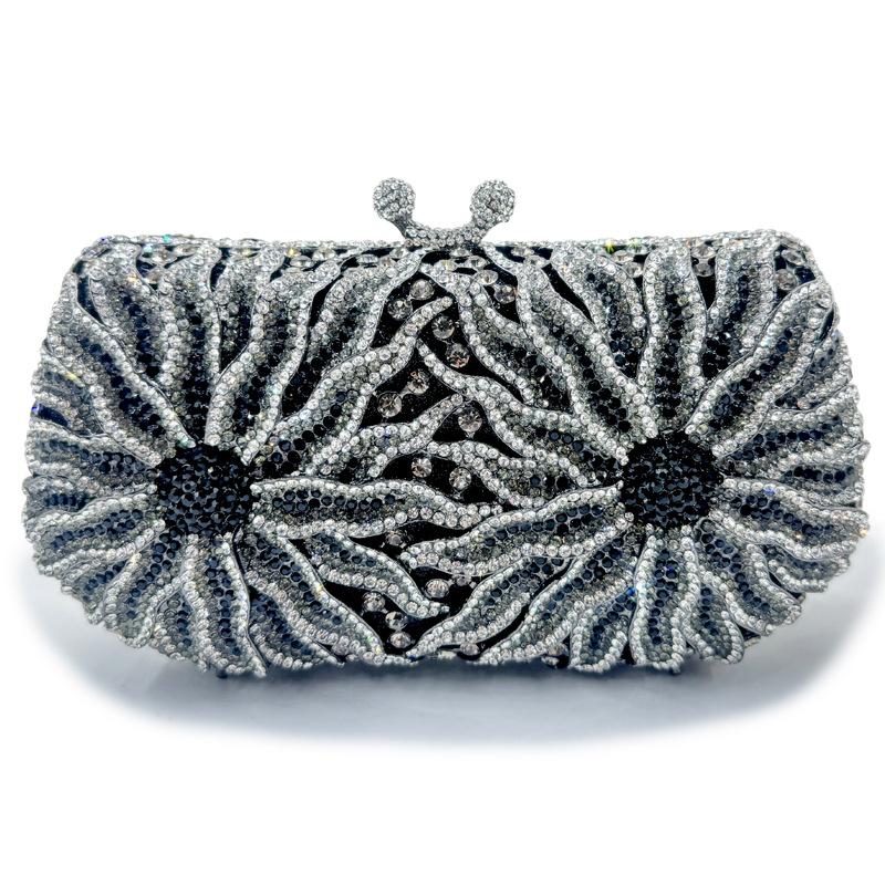 Silver/Gold Diamond Evening Bags Women Dinner Clutch Rhinestone Shiny Handbags for Female Luxury Designer Purse Party Bride Bag