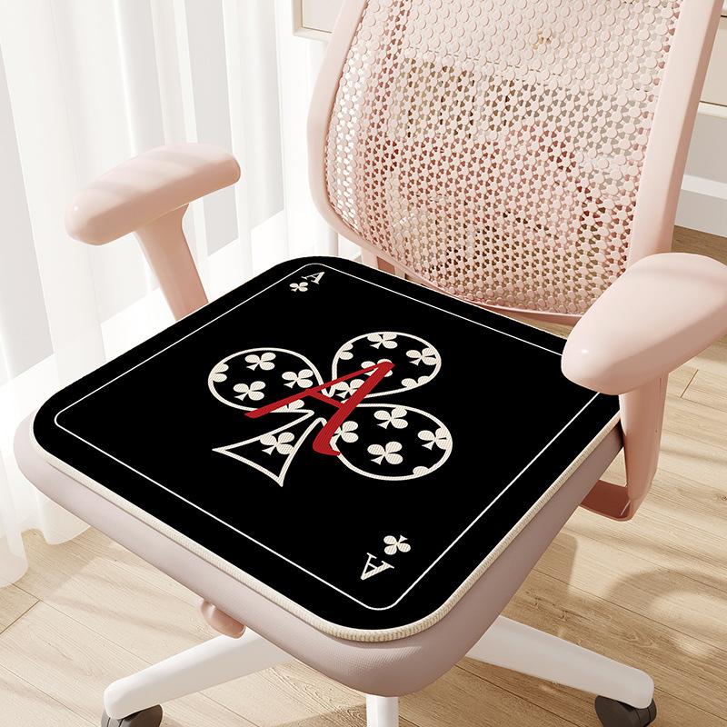 

Summer Cute Cartoon Ice Silk Seat Cushion Breathable Cooling Pad for Office Student Chair Computer Chair Home Sofa Mat 50x50cm чорний