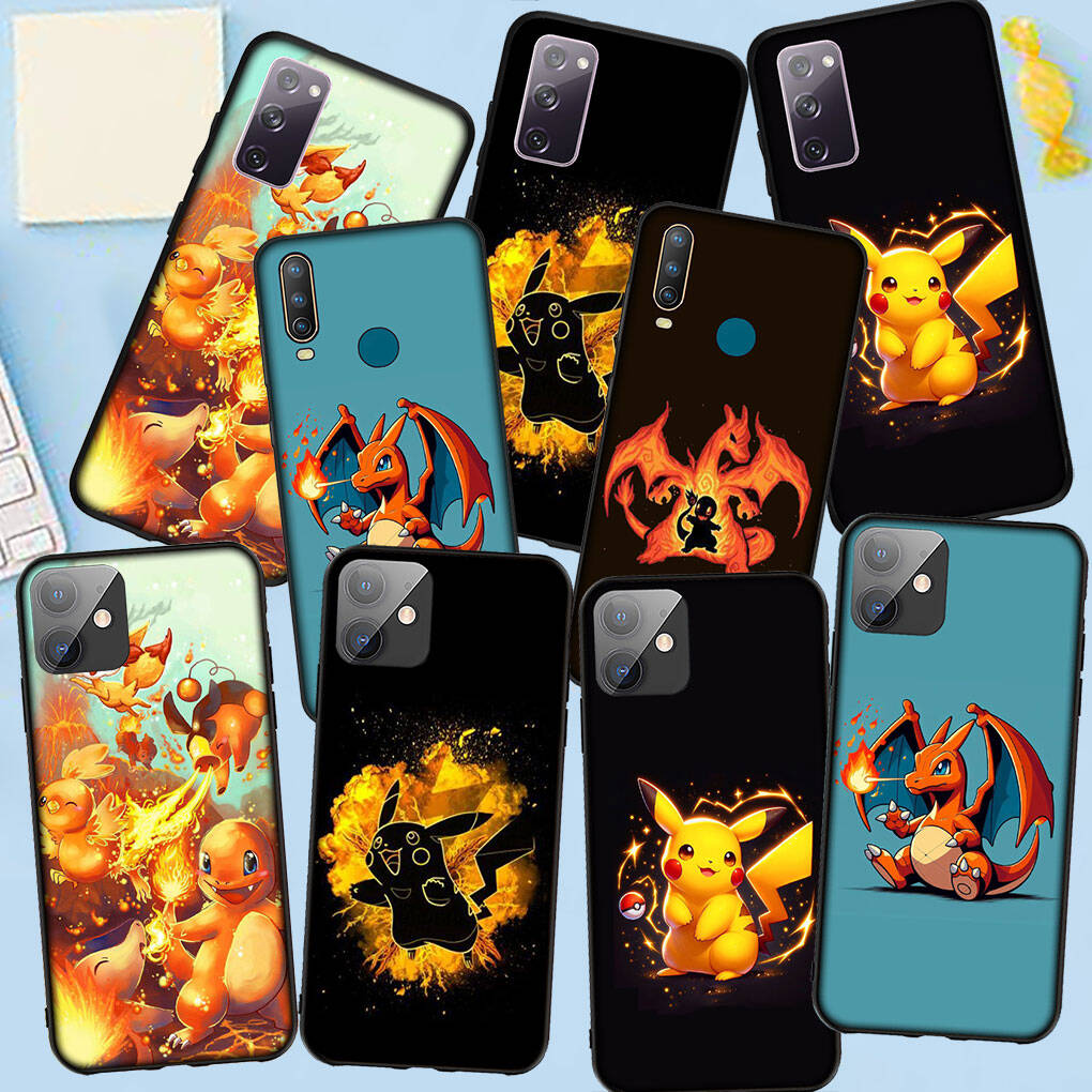 Case for iPhone 17 16 15 Plus Xiaomi Poco F8 F7 X7 X6 M8 C85 C75 C71 Redmi Note 14 12 11 13 Pro Max A4 14C 13C 15C Pikachu Pokemon GO Charmander Cute