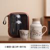 Ru Kiln Small Warm Pot Mug with Cover Ceramic Braised Teacup Chinese Large Capacity Thermos Bottle Office Cup with Handle
