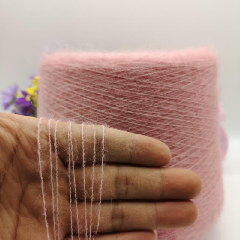 Wool Angora Yarn 3-Ply Long Velvet Wool Sweater Knitting Yarn Hand Crochet Fine Merino Wool Content 33% for Clothing Acco...