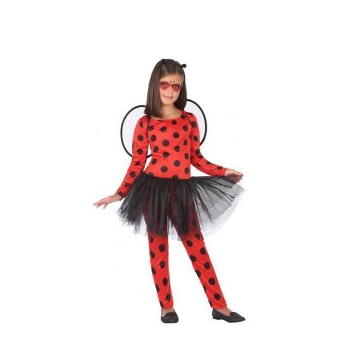 Costume De Mariquita - ATOSA - Tutu Pour Fille - Multicolore - Inclus: Mono, Ailes, Antennes