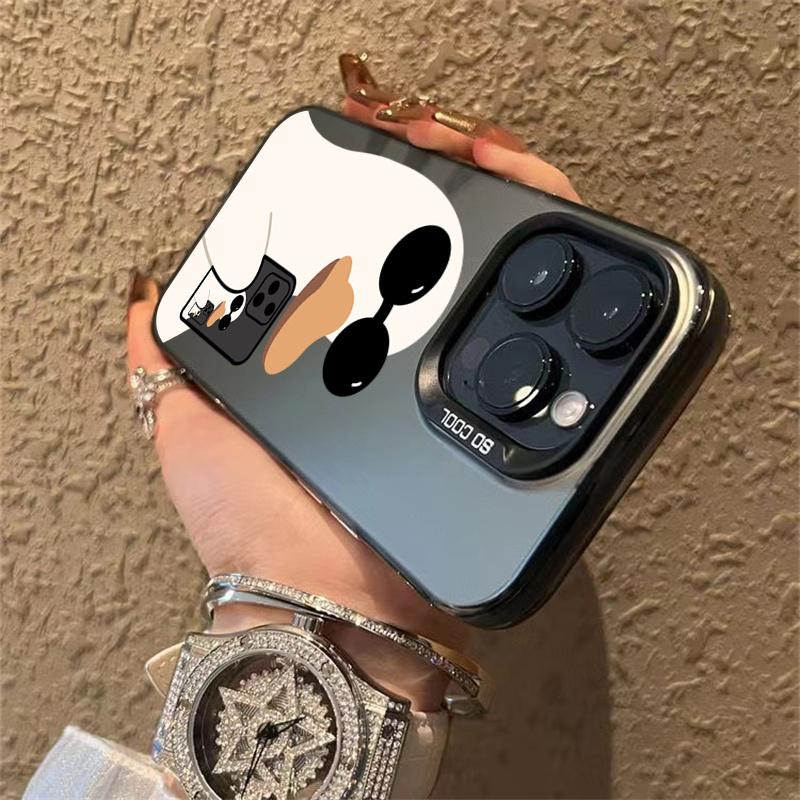 Cute Duck Brief Painting Phone Case For  Redmi 12C 13C Redmi Note 13 12 Pro Plus  5G 4G 12S 11S 10S 10 Plating Matte Cover