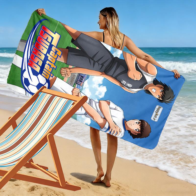 Captain Tsubasa 2D Flat Print Beach Towel, Large Soft Quick Dry Towel for Beach Camping Swimming.NSTJ0928641