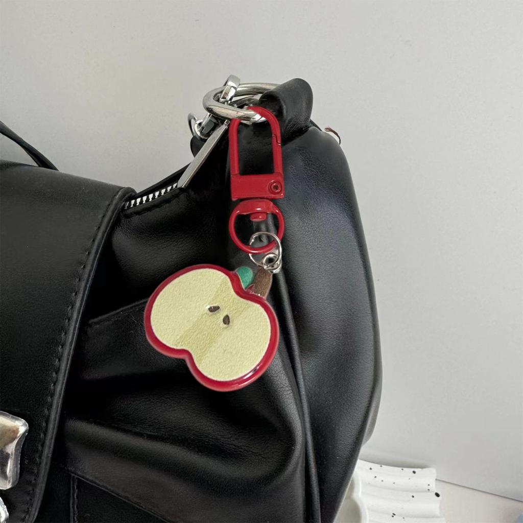 Charming Fruit Key Ornament Chic Fruit Pendant Key Holder Resin and Alloy Stylish Bag Pendant Decoration