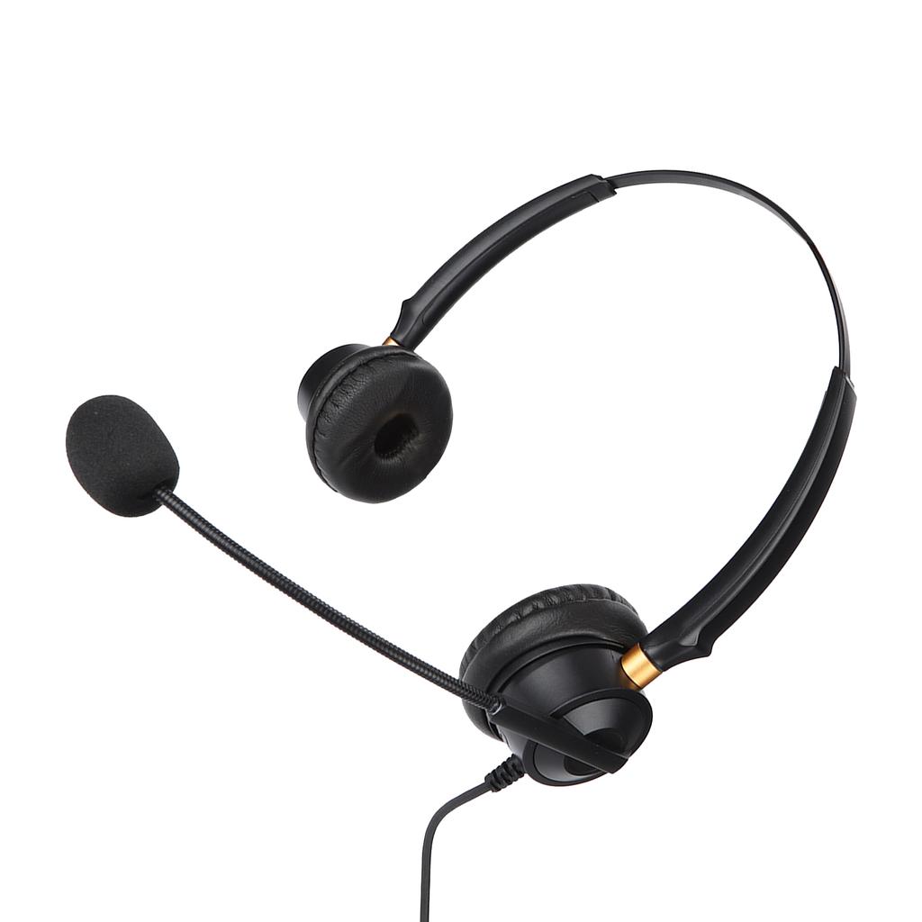 Telephone Headset with Microphone Control Adjustable Call Center Headphone for Business Office Communication