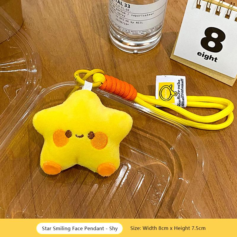 Cute Star Doll Pendant Plush Doll Pendant Keychain Accessories Student Backpack Pendant