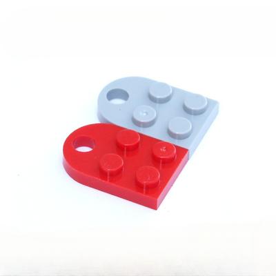 Compatible With Building Block Small Particle Building Block 3176 Spare Parts Love Shape 2X2 Board Single Side Round Belt Through Hole Spare Parts