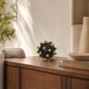 Spherical Metal Decorative Ornament Versatile Orb with Raised Spheres EyeCatching Black