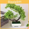 Realistic Plastic Flower Bonsai With Mixed Blossoms For Desk And Shelf Display