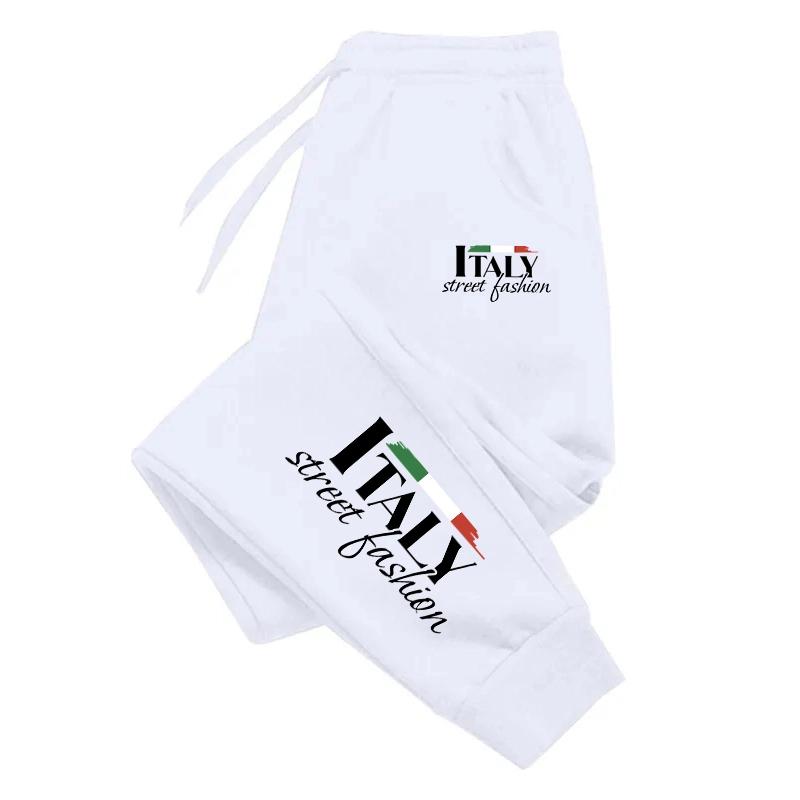 Fitness und Freizeit Italien Herren Sporthose Outdoor Joggen Einfach Elastisch Bequem Täglich Kordelzug Sporthose Modische Lange Hose