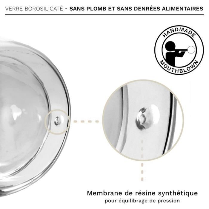 Verres à espresso - creano - bellied - 4 pièces - verre borosilicate - double paroi 100ml