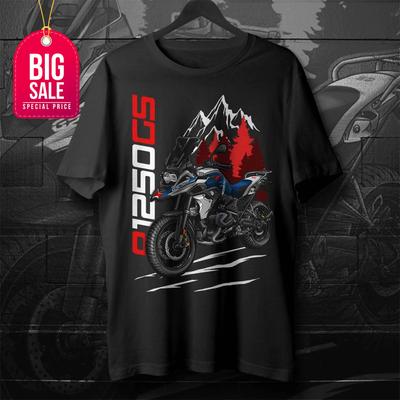 Modèles 20192024 T-shirt Moto R1250GS Allemande 100% Coton Col Rond Manches Courtes Été Décontracté T-shirt Homme Rider Streetwear