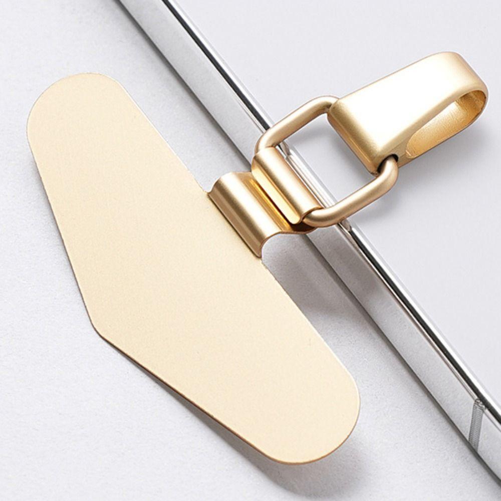 Ultra Thin Mobile Phone Lanyard Patch Metal Self Adhesive Phone Tether  Phone Hanging