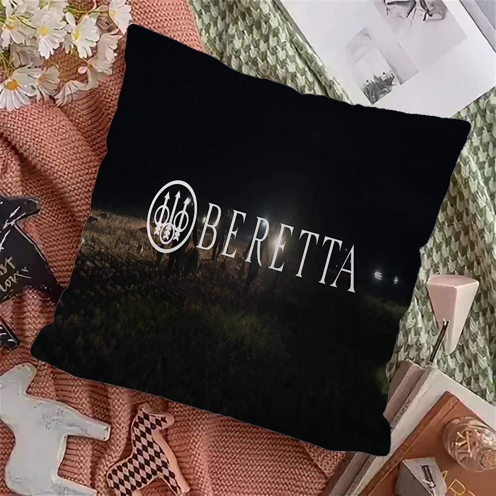 Gun B-Beretta logo Personalized Pillow Dust Cover Bedroom Kids Party Decoration Pillowcase Birthday Children Gift