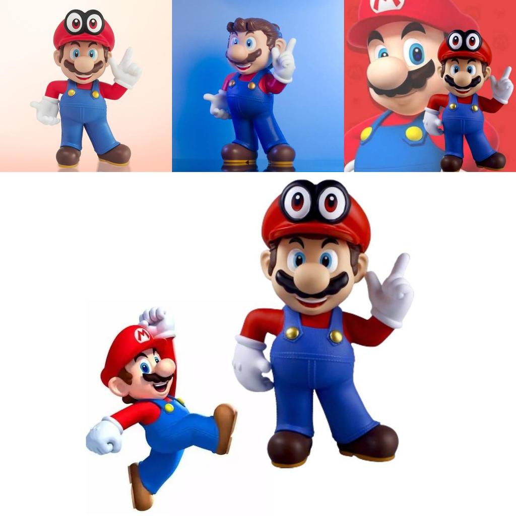 Large Mario Super Mario Toy Figure Pvc Home Decor Collectible Display 27x38cm