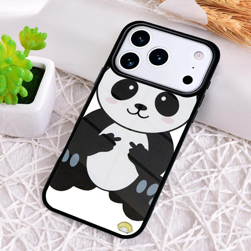 Sött tecknad djur Panda Fodral för iPhone 17 Air 16 15 11 12 14 13 Pro Max Stötsäkert Skydd
