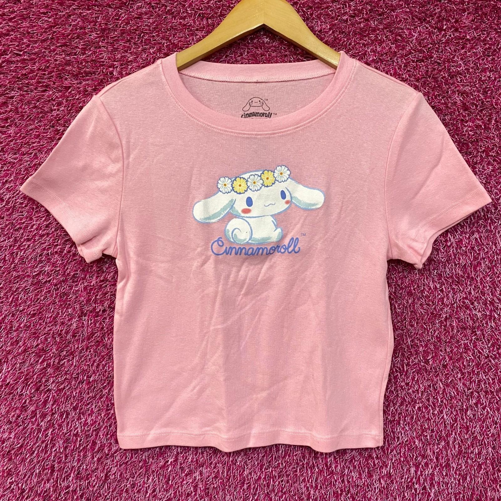 Sanrio Киннаморолл Цветочная Корона Розовый Укороченный Топ Футболка M