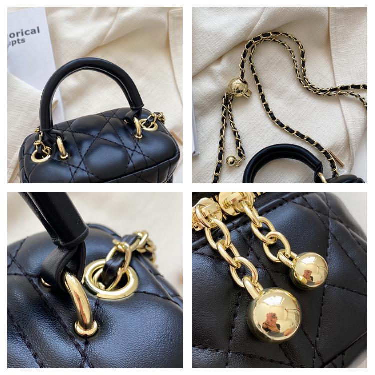 Sac Messenger Mini Chaîne Tendance pour Femmes 2025 - Collection Printemps/Été, Sac à Main Carré Petit et Polyvalent à la Mode