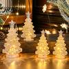 Portable Battery Powered Light LED Christmas Tree Night with Star, Glowing Romantic Atmosphere Light, Indoor Window Display Operated Xmas for