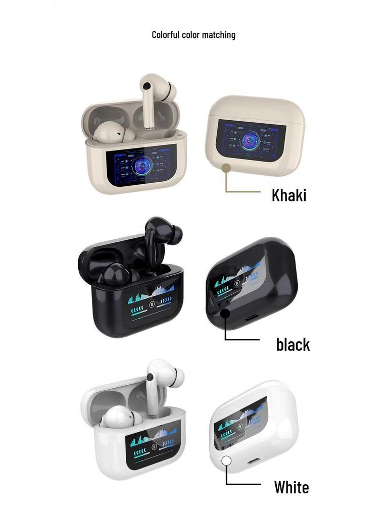G4 LED Screen Bluetooth In-Ear Earphones with ANC/ENC Noise Cancelling and Single Mic Stereo Sound