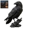 Gruselige Tischdekoration Realistische Gotische Schwarze Krähe Figur Harz Rabe Statue für Halloween Figur Dekor Dunkles Ornament Haus Büro Bücherregal