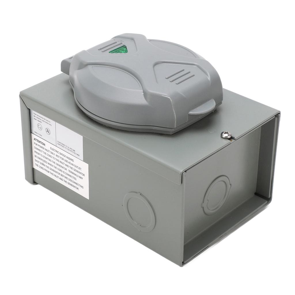 50A Generator Power Inlet Box Aluminiumlegierung Power Inlet Box 12500W AC125V 250V für Außensteckdose