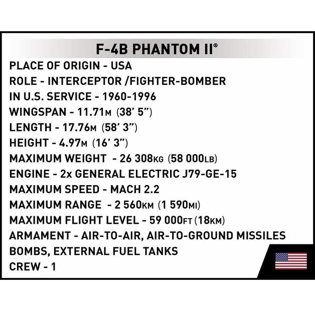 Конструктор пластиковый Cobi Armed Forces F-4 Phantom II COBI-5897