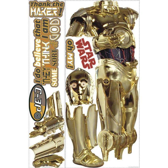 Adesivi murali giganti per camera da letto di STAR WARS C3PO