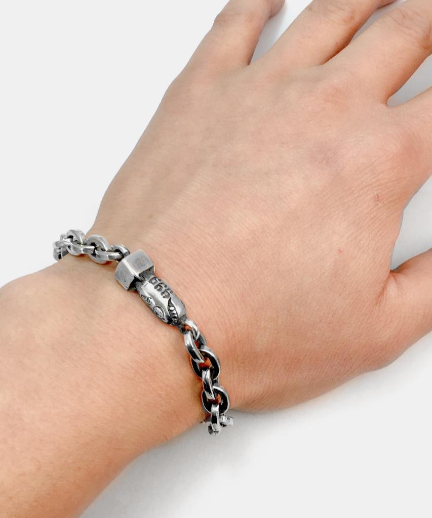 Sheen666 578 Bomber Pendant Silver Bracelet