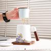 Chaxun Tea Separation Ceramic Office Mug, White
