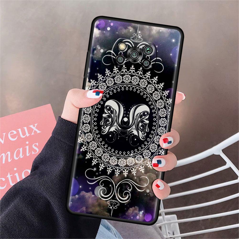 Case For Xiaomi Mi Poco X3 NFC X4 Pro F3 F4 GT M4 M3 F1 C40 11 Lite 11T TPU Silicone Funda Phone Cover Mandala 12 Constellations