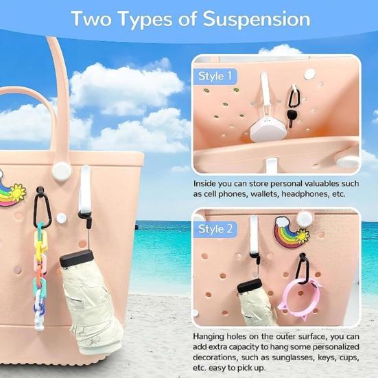 3-teiliges Hakenset für Taschenzubehör für Bogg Bags, Reise- und Strandtaschen