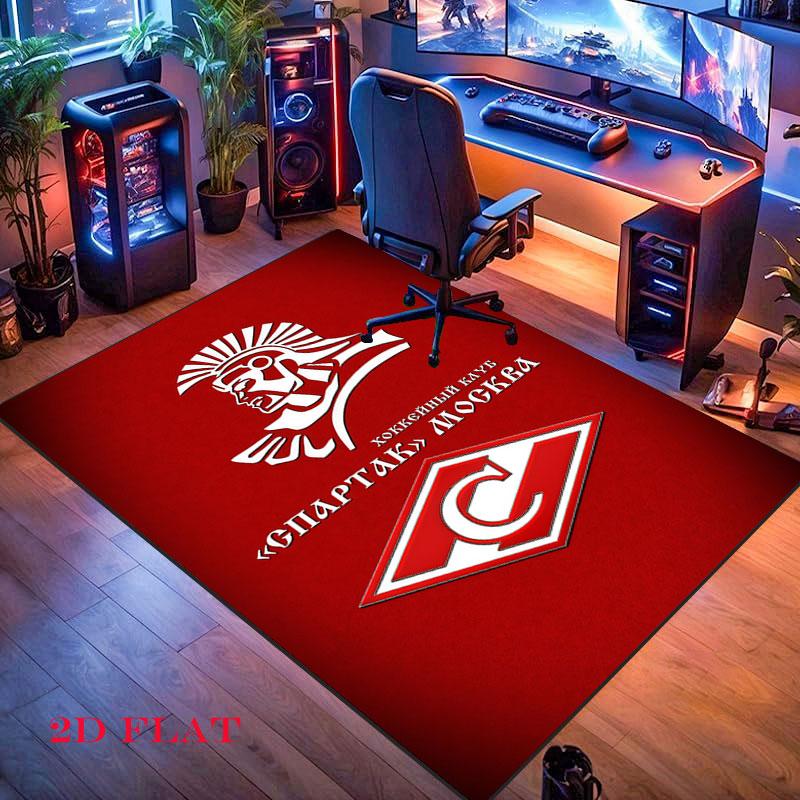 Spartak Moscow Fire Carpet Rug for Living Room Bedroom Home Sofa Decoration,Kids play Nonslip Floor Mat