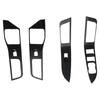 A87Q-Car Door Window Lift Panel Cover Trim Carbon Fiber for Ford Explorer Interior Accessories