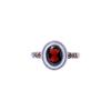 Natural Red Garnet Ring, 925 Sterling Silver Ring, Multi Stone Solitaire Ring, Handmade Women Ring, Promise Ring, Gift For Girlfriend